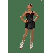 ChloeNoel DSV56 Sleeveless Halter Sparkle Dress (Sparkle Black)
