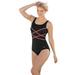 Swimsuits for All Women's Plus Size Crisscross Front Maillot Swimsuit