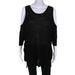 Pre-ownedMargaret OLeary Womens Cold Shoulder Linen Tunic Top Black Size XS