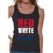 Awkward Styles Red White & New York Tank Top for Women New York Sleeveless Shirts 4th of July Tank Tops Women's America Flag Tank USA Women's Tank Top American Women Gifts from New York Patriots Tank