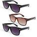 Primary Optics Retro Women's Wayfarer Spring Hinge Bifocal Sun Reader 3 Pack, 2 Black, 1 Brown +1.5