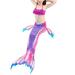 CVLIFE Baby Girls Bikini Swimsuits Mermaid Tail Swimmable Swimwear Beachwear 3PCS Bathing Suits Children Swimming Costume for 2-13Year Kids