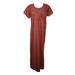 Mogul Women Red Floral Maxi Caftan Nightgown Cap Sleeves Sleepwear Housedress Bohemian Loose Nightwear Patio Dresses XL