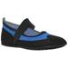 SOBEYO Women's Mary Jane Flats Water Yoga Lightweight mesh Sport Shoes Black/Blue Size XL9-10