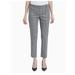 NEW Calvin Klein Women's Slim Fit Plaid Ankle Pants Trousers Charcoal Size 14