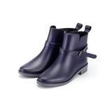 LUXUR Womens Ankle Rain Boots Fashion Solid Color Lightweight Slip On Shoes Outdoor PVC Mid Tube Booties