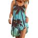 Plus Size Women T-Shirt Dress Tops Ladies Boho Kaftan Tunic Dress Casual Loose Short Mini Dress