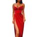 Summer Women Strappy Dress Bodycon Party Outfits Clubwear Satin Lace Up Dress