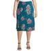 Terra & Sky Women's Plus Size Floral Slip Skirt