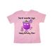 Inktastic This Lil' Monster Says, Happy Birthday, Mom Toddler Short Sleeve T-Shirt Unisex Pink 2T