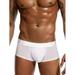 Men's Soft Boxer Briefs U-Hance Pouch Mens Underwear Silk Boxer Briefs Short Leg, 4 Pack