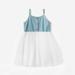 Seyurigaoka Matching Mommy and Daughter Vest Dress Italian Strap Pocket Button Dress Outfits