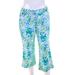 Pre-ownedLilly Pulitzer Womens Cotton Floral Mid Rise Cropped Pants Blue Size 4
