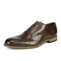 Bruno Marc Mens Brogue Oxford Shoes Lace up Wing Tip Dress Shoes Casual Shoes WILLIAM_1 BROWN Size 6.5