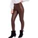 FREE PEOPLE Womens Brown High Waist Formal Pants Size: 30 Waist