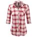 JJ Perfection Womens Long Sleeve Collared Button Down Plaid Flannel Blouse Shirt