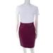 Pre-ownedGucci Womens Mid Rise Knee Length Leather Pencil Skirt Pink Size 2