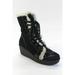 Pre-ownedDonald J Pliner Womens Pietra Mid Calf Wedge Boots Black White Size 9