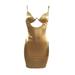 ZIYIXIN Women Spaghetti Straps Bodycon Dress, Sexy Cut Out Slim Satin Mini Dress Club Party Dress