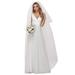 Ever-Pretty Womens Ball Gown Empire Waist A Line Dress for Bridal 07894 White US14