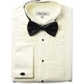 Adam Baker Mens 1943 Wingtip Collar Slim Fit Formal Tuxedo Shirt - Cream - 15 2-3