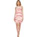 CALVIN KLEIN $119 Womens New 1290 Pink Purple Striped Shift Dress 14 B+B