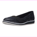 Anne Klein AK Sport Michelle Flat Navy Black, Size 5.5 M