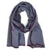 StylesILove Winter Ultra Soft Solid Color 100% Wool Scarf Stitch Trim Blanket Scarf Lightweigh Shawl for Women, Men and Teens (Blue)
