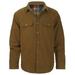 The American Outdoorsman Solid Canvas Shirt Jacket Lined with Printed Polar Fleece Lining for Hiking and Camping (Copper, Large)