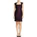 Adrianna Papell Womens Lace Cap Sleeves Cocktail Dress