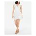 BAR III Womens White Sleeveless V Neck Mini Faux Wrap Party Dress Size 4