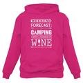 Tstars Womens Camping Lovers Weekend Forecast Camping with Wine Gifts for Girlfriend Camping Shirt Camping Clothing Funny Humor Camping Gift Nature Lovers Gifts Camp Clothes Women Hoodie