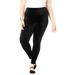 Roaman's Women's Plus Size Velour Legging Velvety Stretch Pants