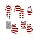 Matching Family Christmas Pajamas Toddler Boy Girl Unisex Rugby Stripe 2-Piece Pajama Set