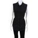 Pre-ownedEquipment Femme Womens Sleeveless Button Front Collared Shirt Black Silk Small