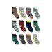 Simple Joys by Carter's Baby Boys' Toddler 12-Pack Sock Crew, Stripe, Dino, 2T/3T