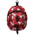 Zonghan Children's Casual Canvas Backpack, Children's Anti-lost School Bag, Boys' Dinosaur Print Backpack, Red