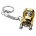 Andoer Mini Fishing Wheel Key Chain Portable Golden Key Ring Fishing Reel Miniature Key Chain for Fishing Lovers