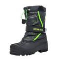 Dream Pairs Boys & Girls Zip Mid Calf Waterproof Winter Snow Boots Kamick Black/Neon/Green Size 9