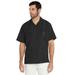 vkwear Men's Guayabera Cuban Beach Wedding Casual Short Sleeve Dress Shirt (Black, XL)