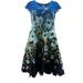 Isaac Mizrahi Floral Engineered Print Fit& Flare Dress NEW A352284
