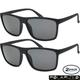 Polarized Sunglasses 2 Pack for Men and Women All Black Style Classic Frame Sunglass