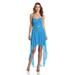 Adrianna Papell Hailey Women's Dresses Women's Hailey Bead-Waist High/Low Dress, Pool, 10