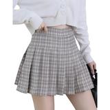 Ma&Baby Women High Waisted Casual Dress Girls School Uniforms Plaid Pleated Mini Skirt Cosplay Costumes Skirts