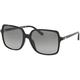 MK2098U 300511 56MM Black/Grey Gradient Square Sunglasses for Women + FREE Complimentary Eyewear Kit