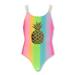 Girlsquad Girls' Rainbow Pineapple 1-Piece Swimsuit (Big Girls)