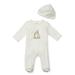 Little Me Unisex Baby Giraffe Footie & Matching Hat 3M