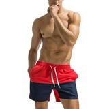 CVLIFE Mens Classic Fit Color Blocks Swim Trunks Lightweight Athletic Sports Shorts with Pockets