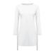 Mnycxen Women's Sexy Summer Dress Women Fashion O-neck Solid Bow Elegant Straigth Dress Spring Loose Mini Dresses