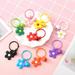 Besufy Key Chain 2Pcs Women Candy Color Flower Bell Key Ring Bag Clothing Pendant Decor